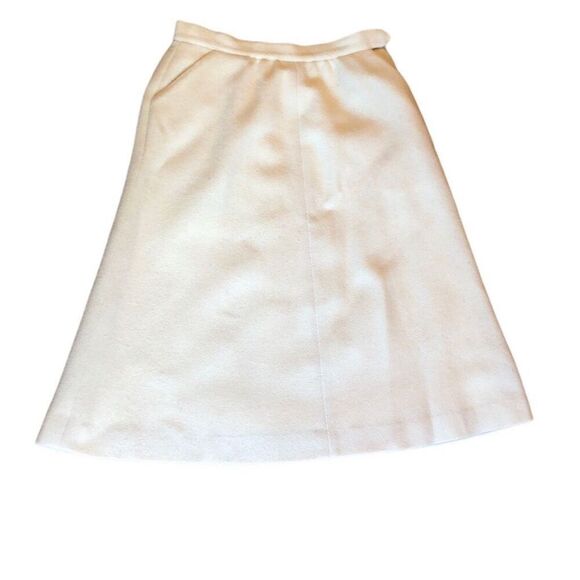 Vintage Breckenridge Wool Skirt A line Cream Size 12 Lined - Picture 1 of 11